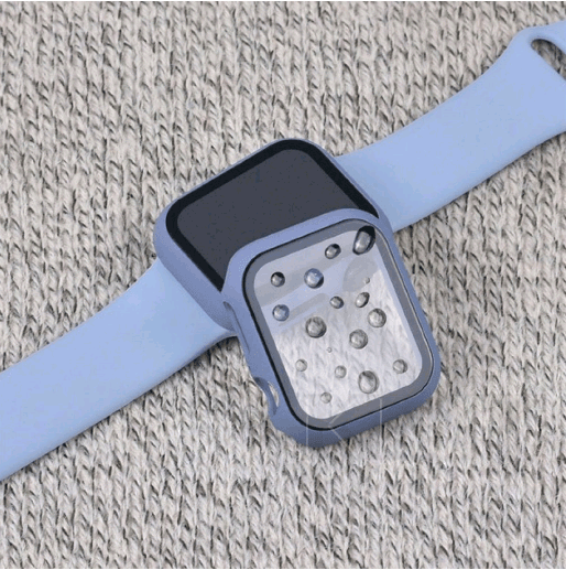 Ремінець Silicon+glass для Apple Watch 44/45mm granny gray-0