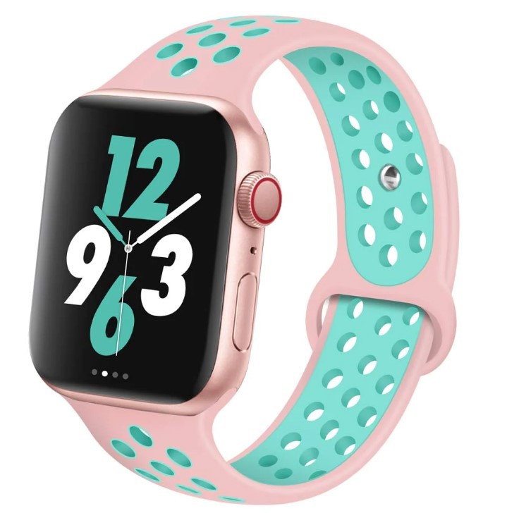 Ремінець Sport Band  для Watch 42/44/45/49 mm Рожево-зелений-0