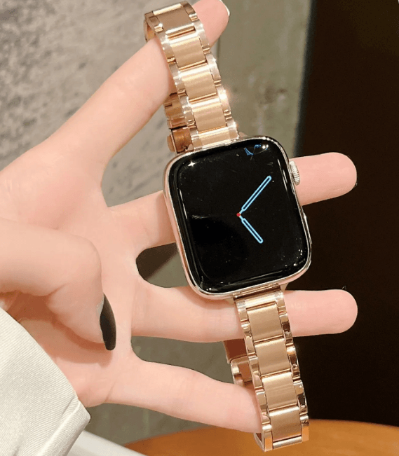 Ремінець Slim Metal  для Apple watch 42/44/45 mm rose gold-0