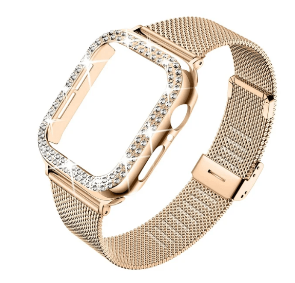 Ремінець Slim Strap + case для Apple watch 42 mm rose gold-0