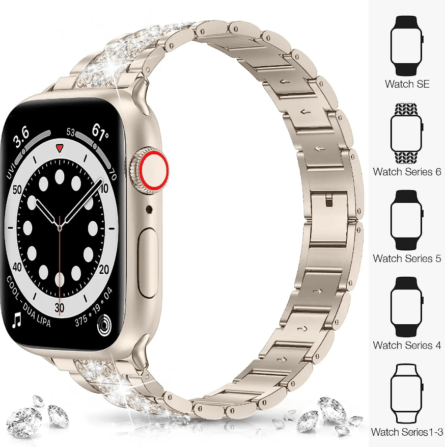 Ремінець Bling Diamond  для Apple watch 42/44/45/49 mm starlight-0
