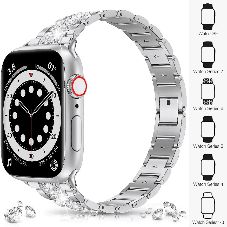 Ремінець Bling Diamond  для Apple watch 38/40/41 mm silver-0