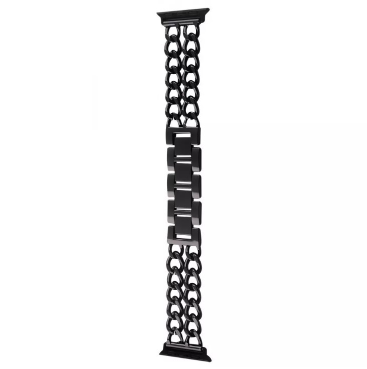 Ремінець Metal Double Chain для Watch 38/40/41mm (Чорний)-0