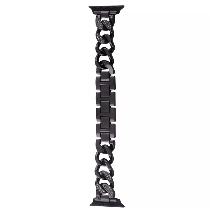 Ремінець Metal Diamonds для Watch 38/40/41 mm (Чорний)-0