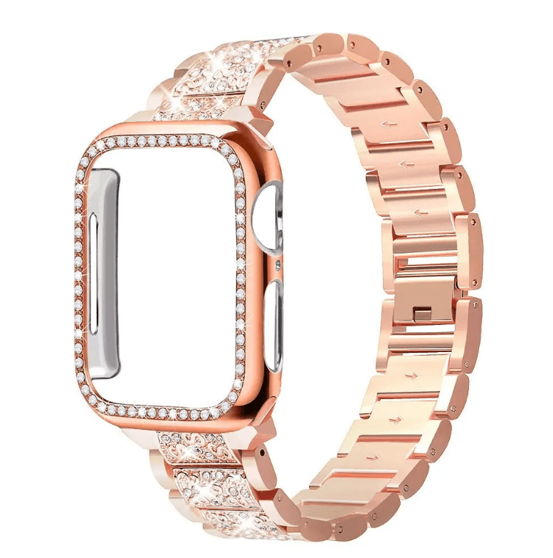 Ремінець Bling Diamond + Casre  для Apple watch 40 mm rose gold-0