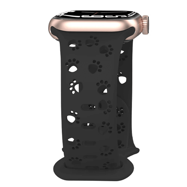 Ремінець Silicone Paws для Apple Watch 42mm/44mm/45mm/49mm (Black)-0