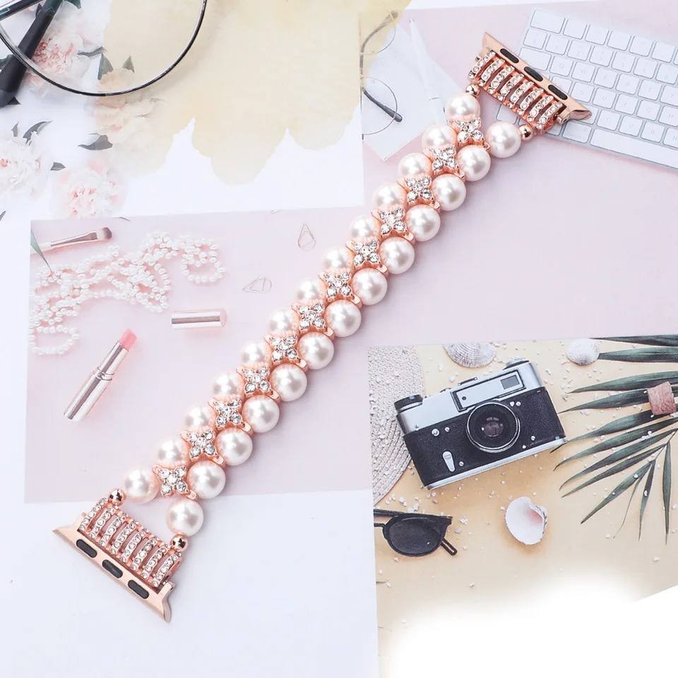 Ремінець Inlaid Diamond для Apple Watch 38/40/41 mm Pink-0