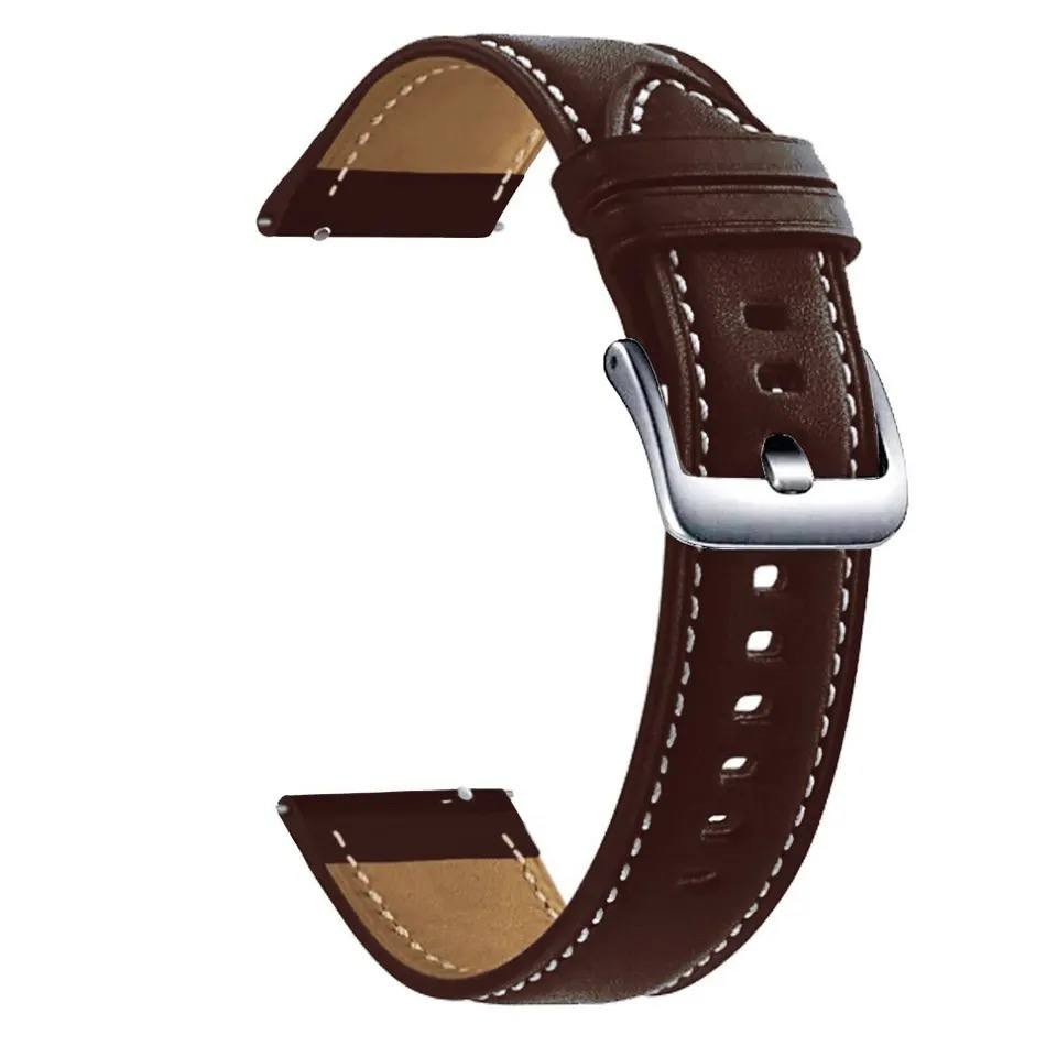 Ремінець Leather bracelet 20mm (Brown)-0