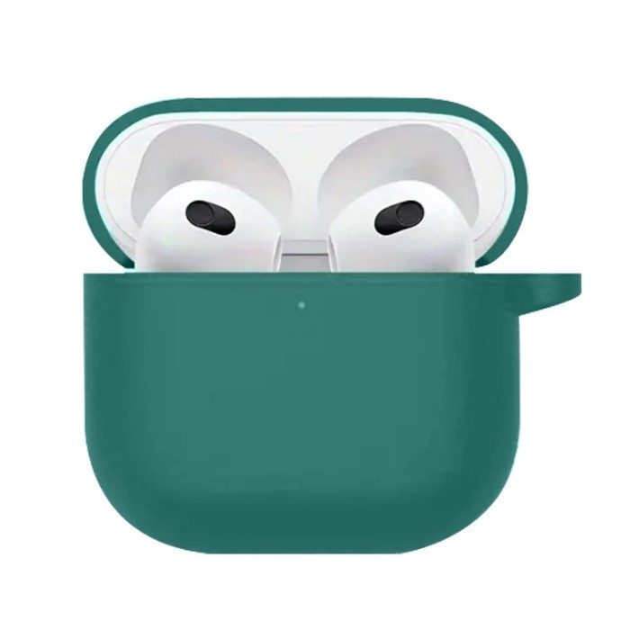 Silicone Case для Airpods 4 з мікрофіброю (Green)-0