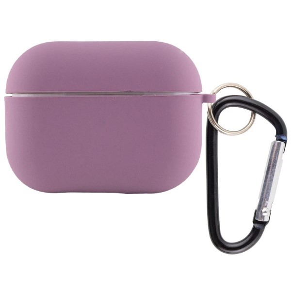 Silicone Case для Airpods 4 з мікрофіброю  (Lilac Pride)-0