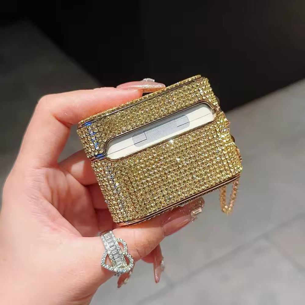 Чохол Luxury Sparkling Diamond для AirPods 4 (Золото)-1