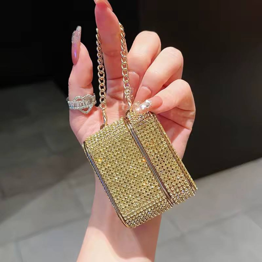 Чохол Luxury Sparkling Diamond для AirPods 4 (Золото)-2