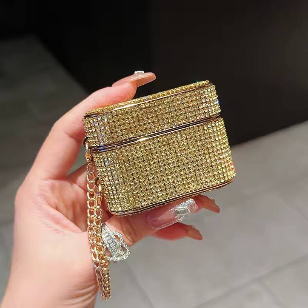 Чохол Luxury Sparkling Diamond для AirPods 4 (Золото)-0