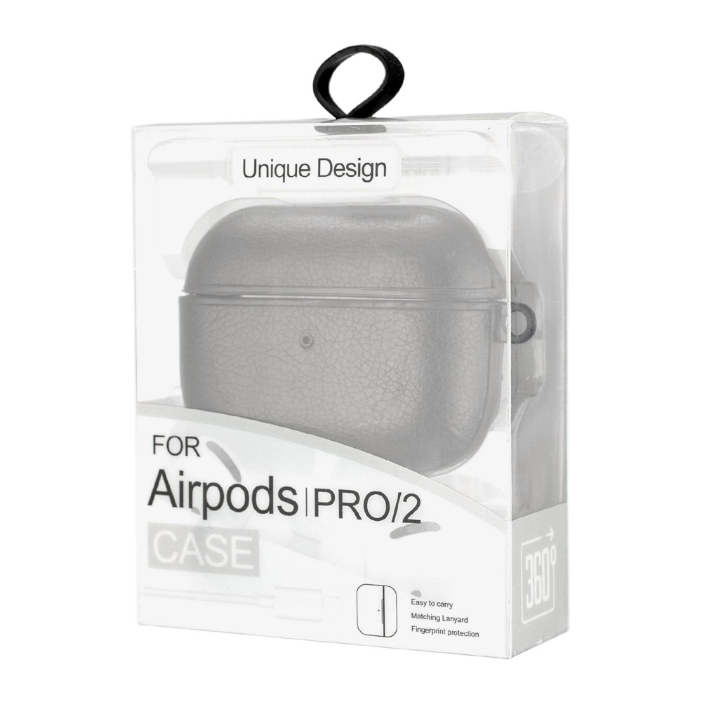 Чохол TPU/PU Leather Case for AirPods Pro 2 Black-0