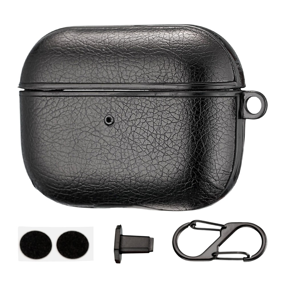 Чохол TPU/PU Leather Case for AirPods Pro 2 Black-2