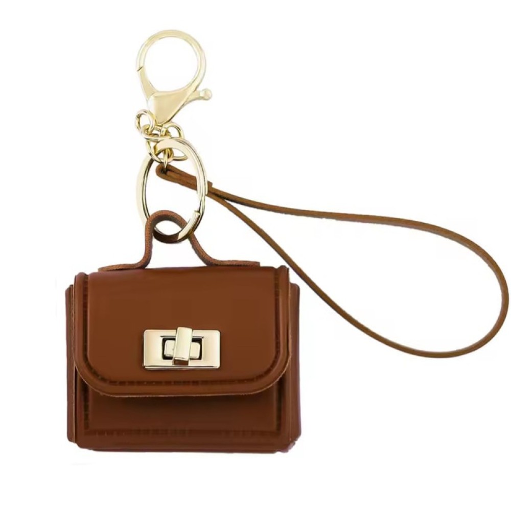 Чохол Handbag Keychain для AirPods Pro 3 коричневий-0