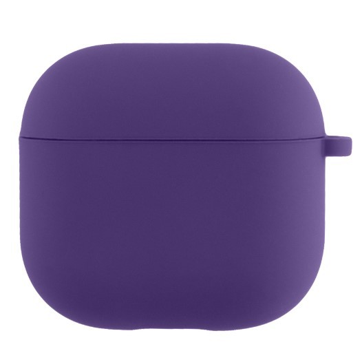 Silicone Case для Airpods 4 з мікрофіброю (Elegant purple)-0