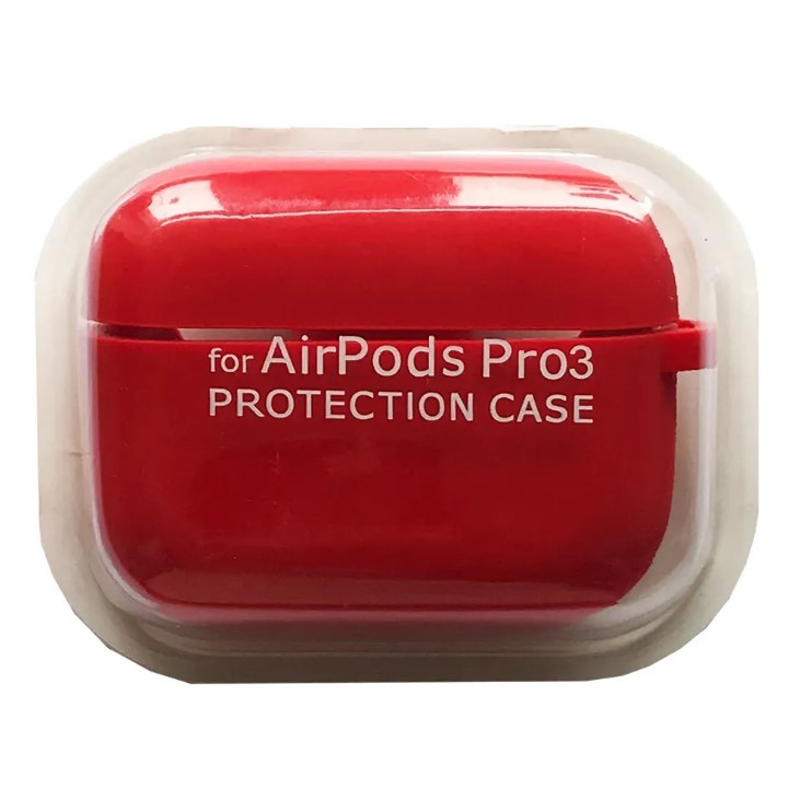 Silicone Case для Airpods Pro 3 з мікрофіброю (Red)-0