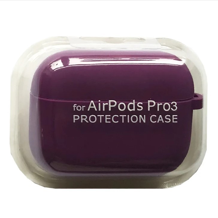 Silicone Case для Airpods Pro 3 з мікрофіброю (Grape)-0