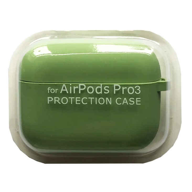 Silicone Case для Airpods Pro 3 з мікрофіброю (Pistachio)-0