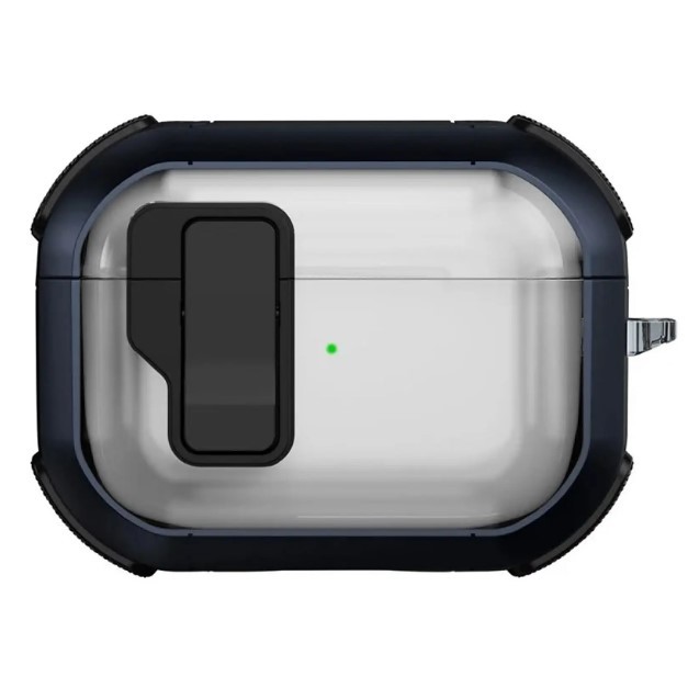 Футляр протиударний Locking Button для навушників Airpods Pro 3 (Blue)-0
