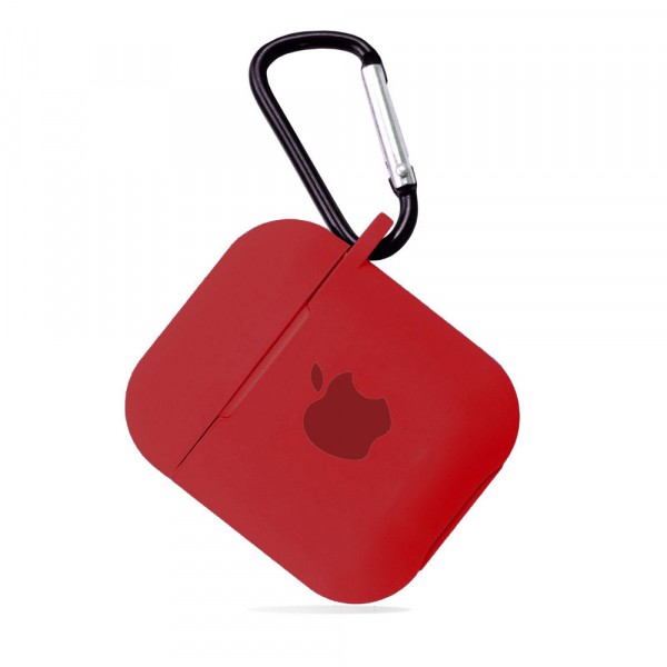 Чохол для AirPods Silicone Case Logo (red)-0