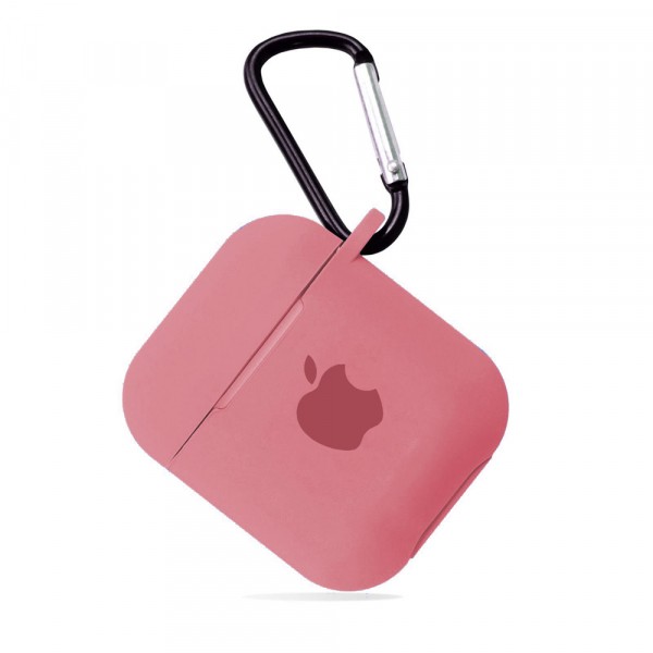 Чохол для AirPods Silicone Case Logo  (Pink)-0