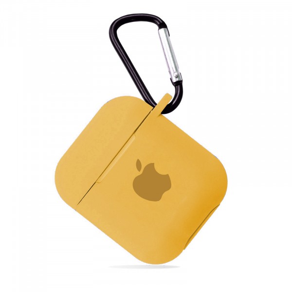 Чохол для AirPods Silicone Case Logo (yellow)-0
