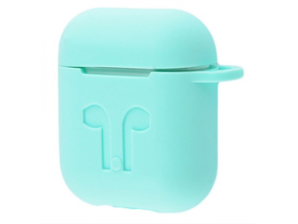 Чохол для AirPods Silicone Case Logo (mint green)-0