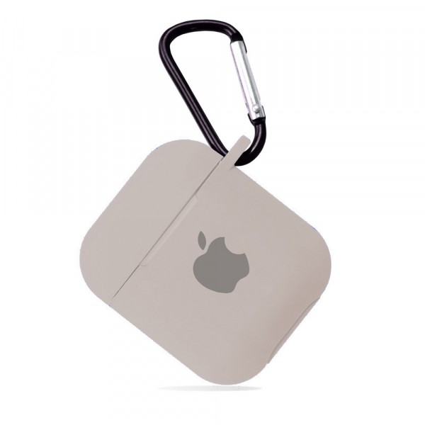 Чохол для AirPods Silicone Case Logo (Stone)-0