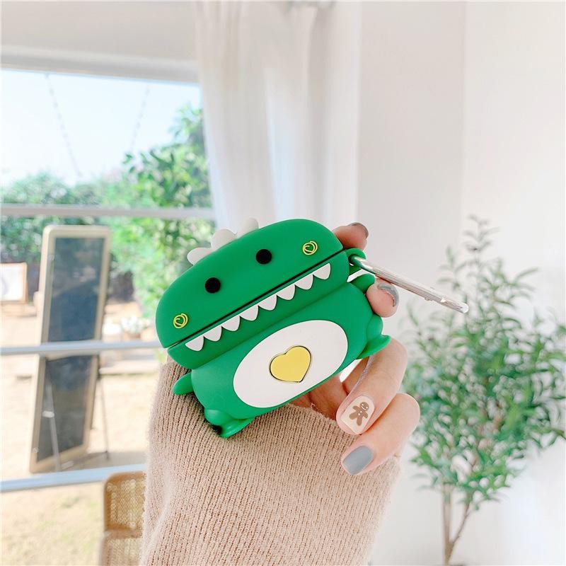 Чохол TOYS для Airpods Pro динозаврик зелений-0