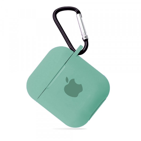 Чохол для AirPods Silicone Case Logo (Turquoise)-0