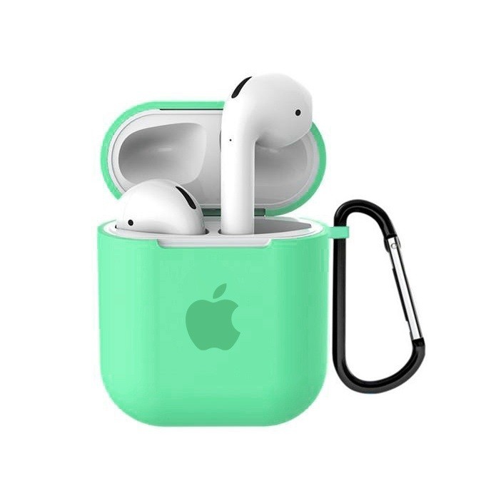 Чохол для AirPods Silicone Case Logo (mint gum)-0