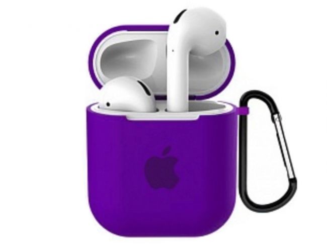 Чохол для AirPods Silicone Case Logo (plum)-0
