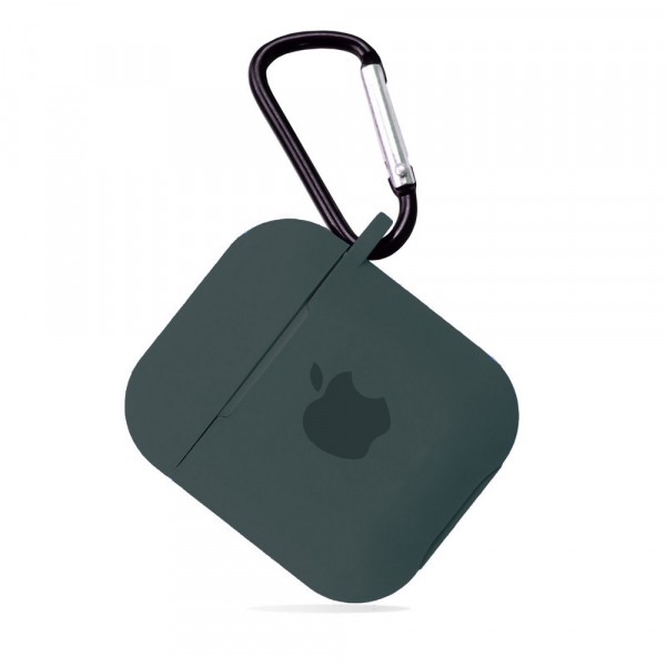 Чохол для AirPods Silicone Case Logo (Pine green)-0