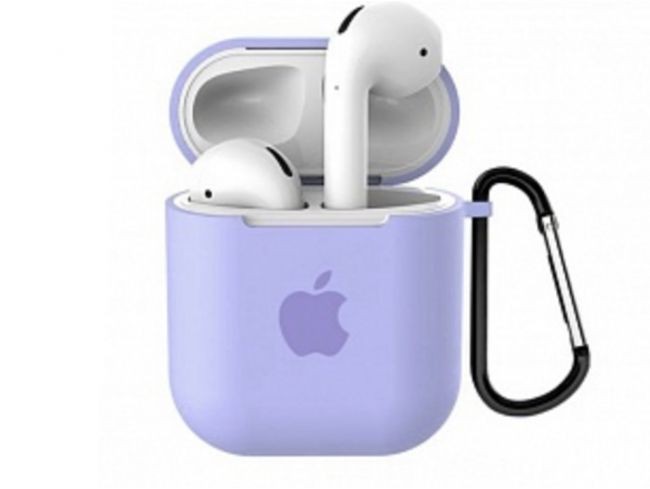 Чохол для AirPods Silicone Case Logo (Viola)-0