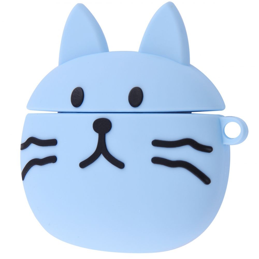 Чохол TOYS для Airpods Pretty Cat блакитний-0
