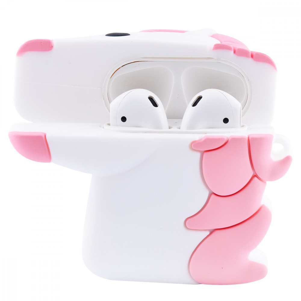 Чохол TOYS для Airpods 1/2 Єдиноріг Max з рожевою гривою-1
