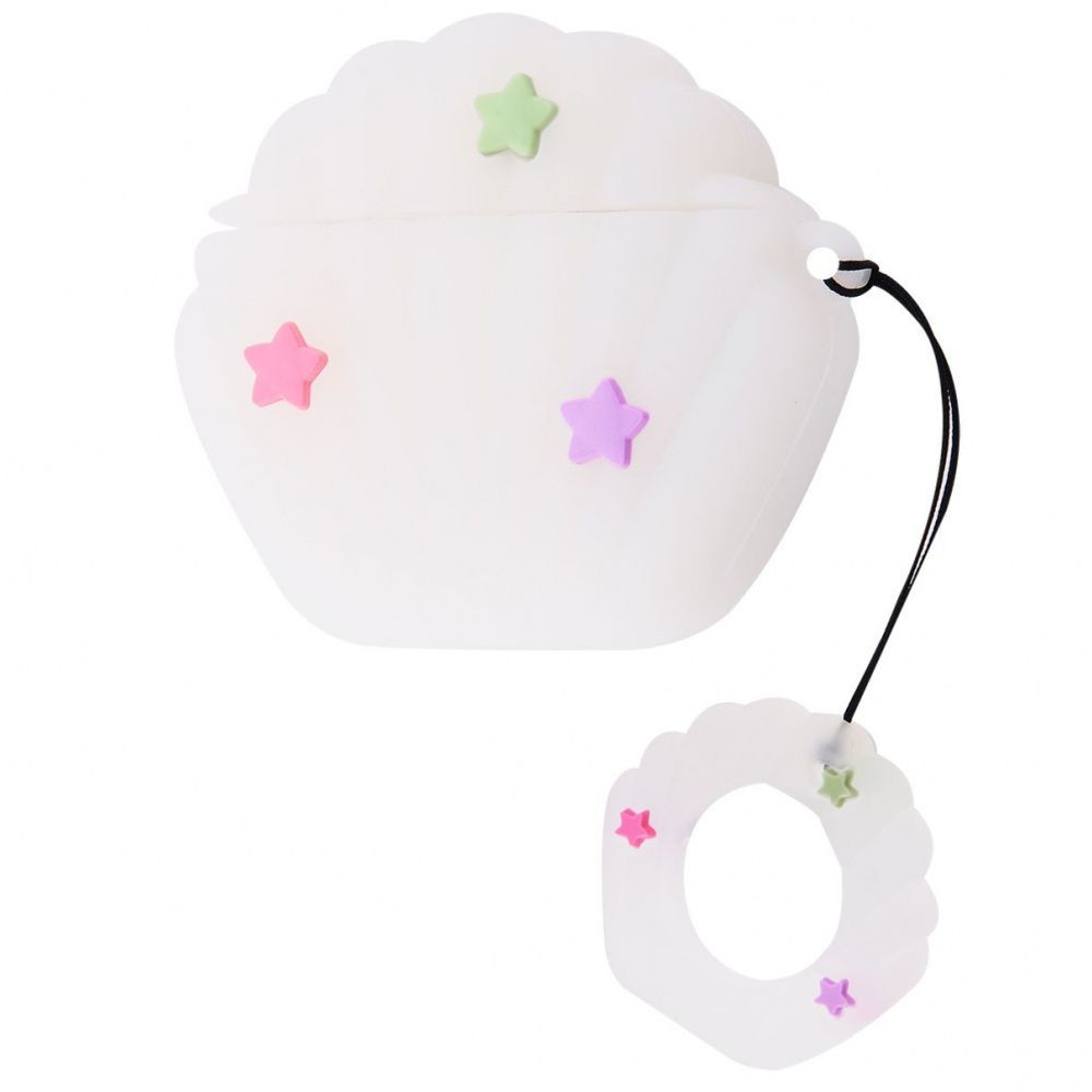 Чохол TOYS для  AirPods 1/2 мушля біла-0