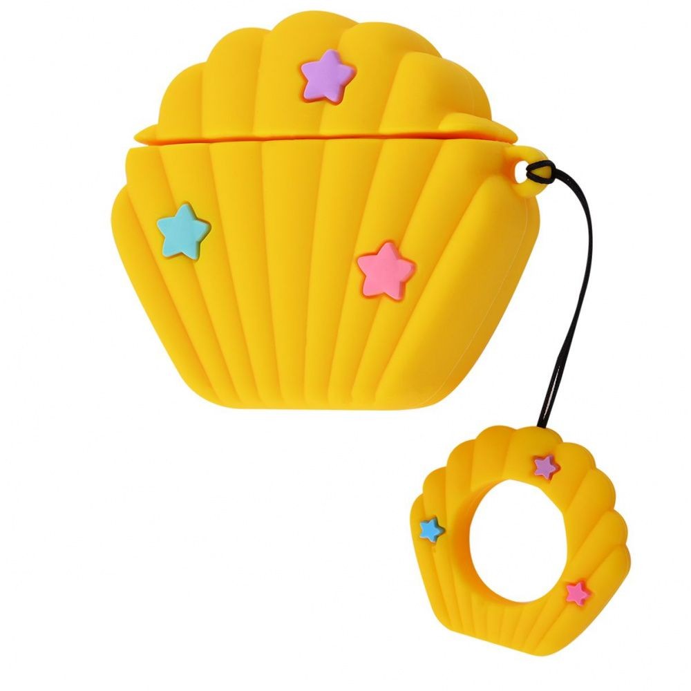 Чохол TOYS для  AirPods 1/2 мушля жовта-0