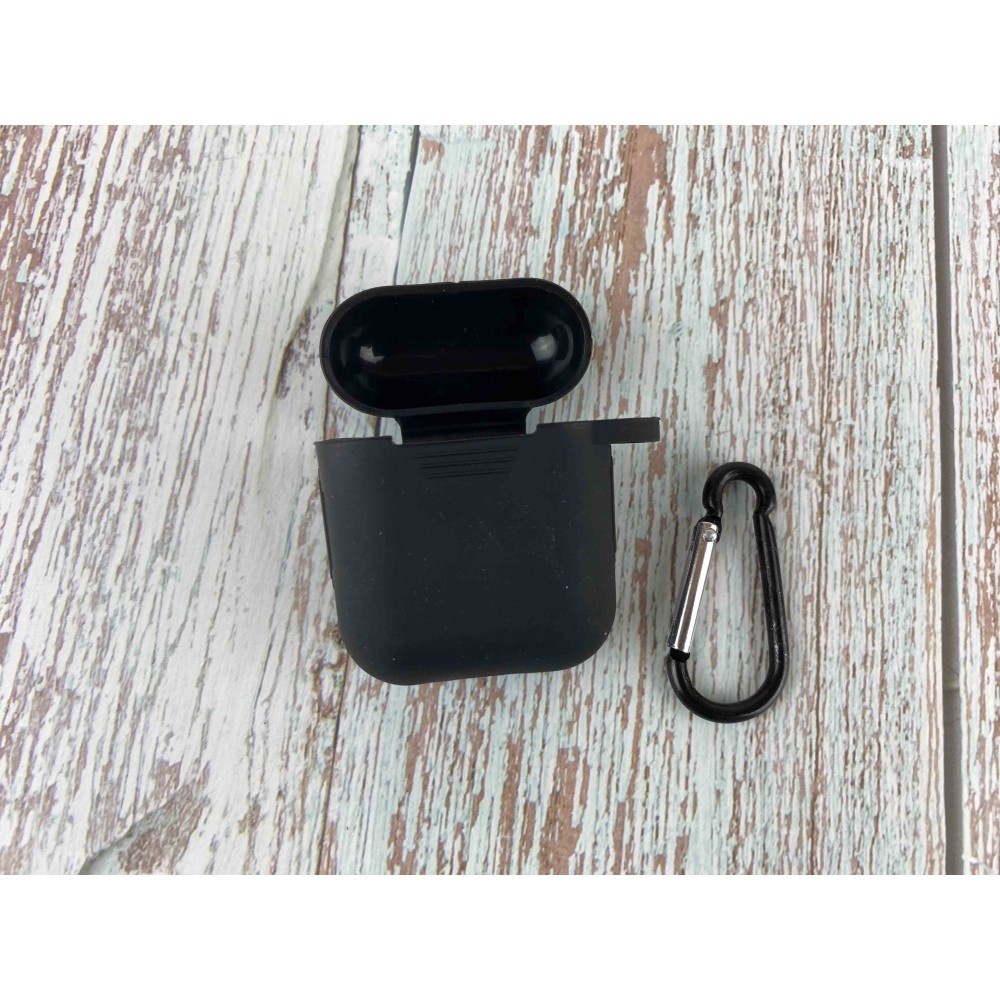 Silicone case для AirPods Logo new carbine (Black)-0