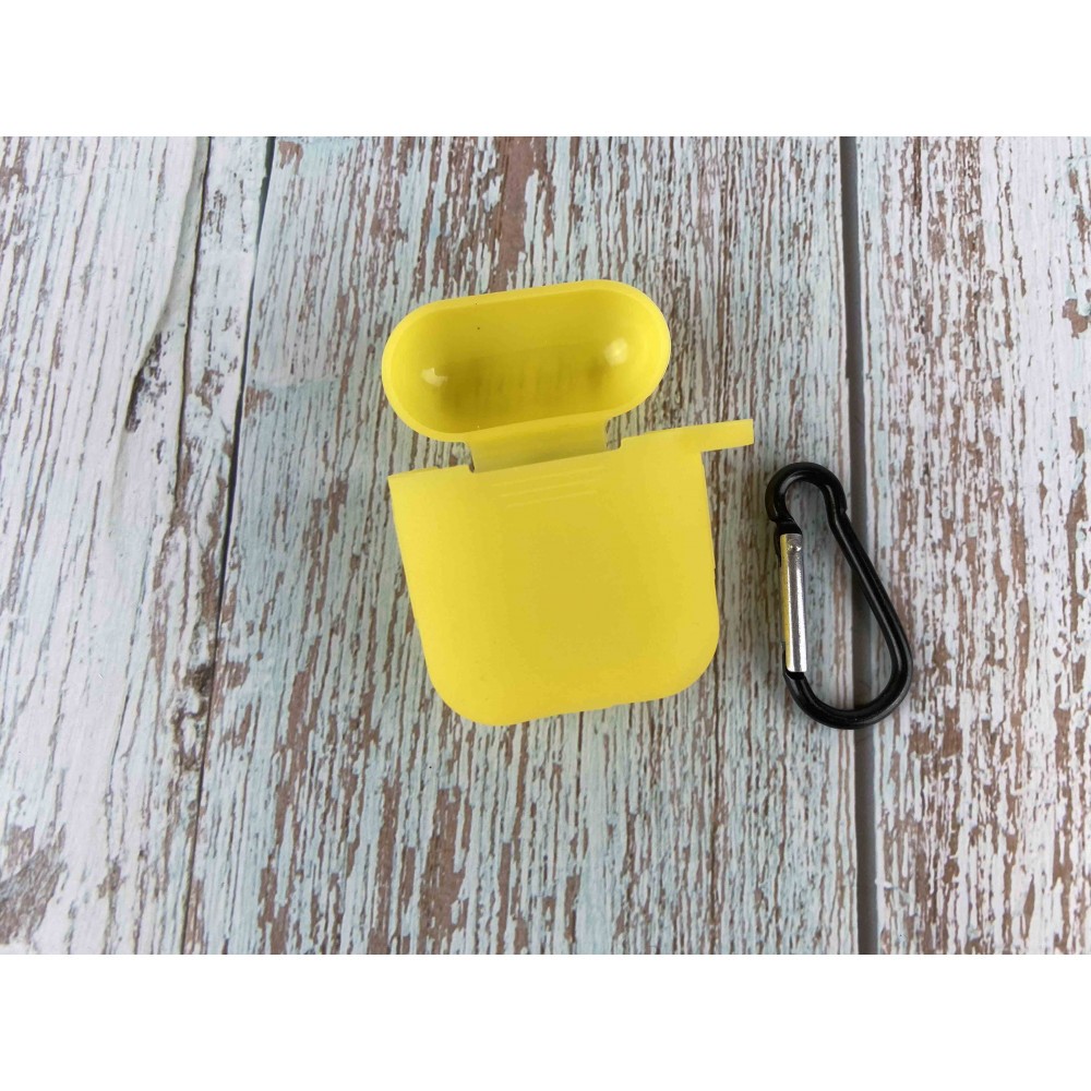Silicone case для AirPods Logo new carbine (Neon yellow)-0