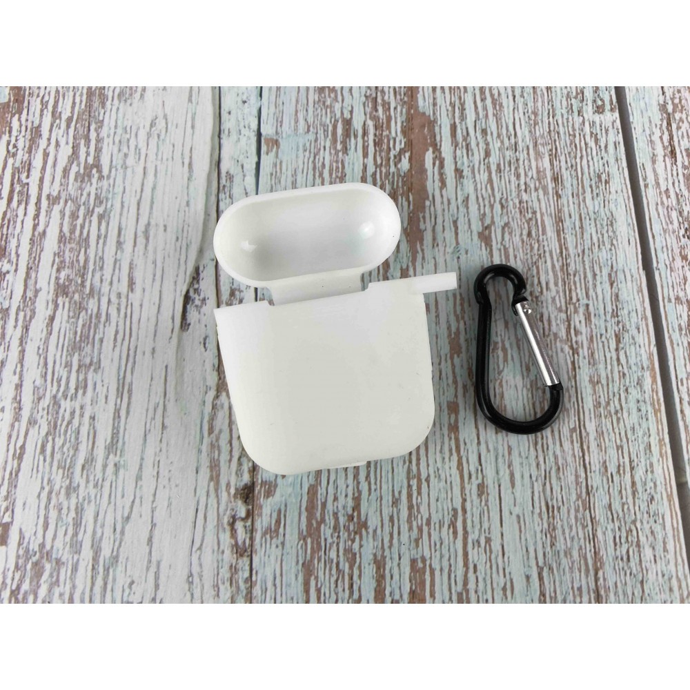 Silicone case для AirPods Logo new carbine (White)-0