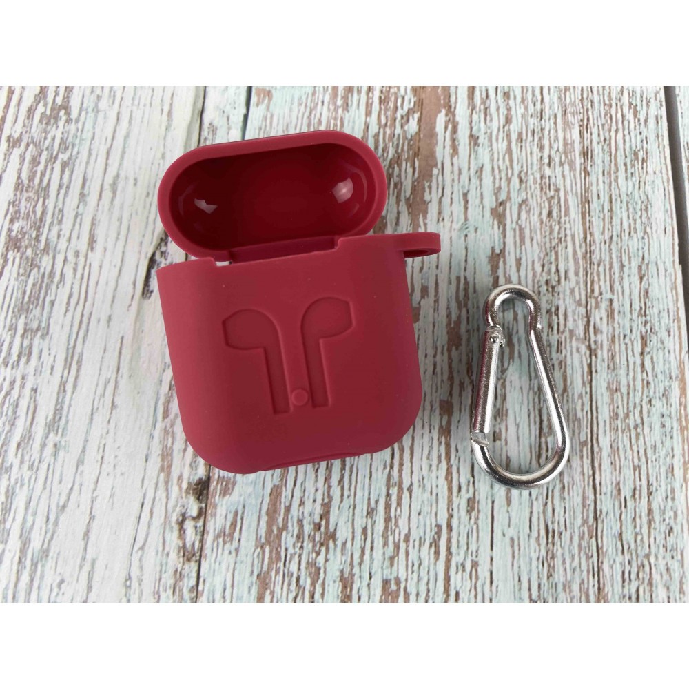 Silicone case для AirPods carbine (Wine)-0