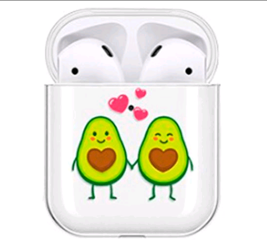 Чохол Plastic Print для Airpods 1/2 Закохані авокадо (пластик)-0