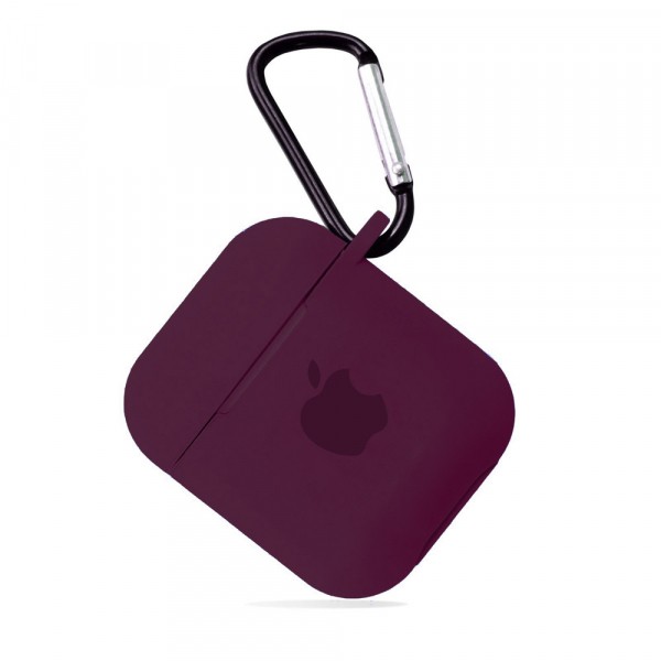 Чохол для AirPods Silicone Case Logo  (Marsala)-0