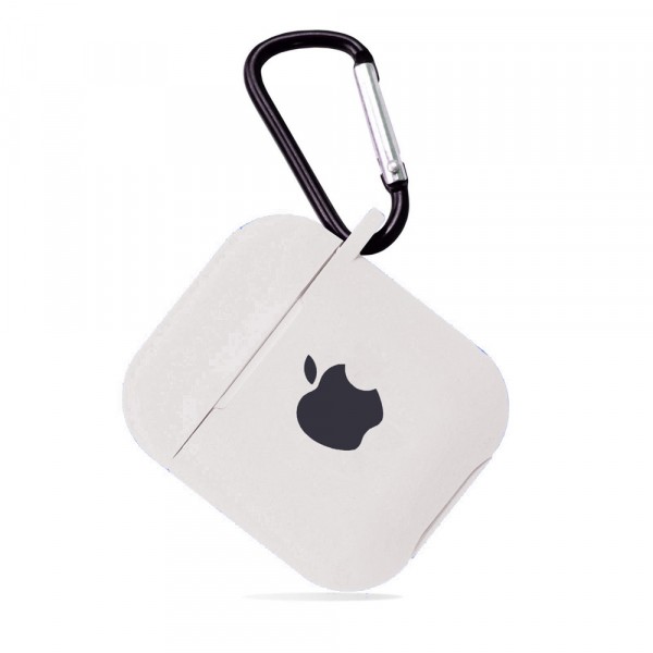 Чохол для AirPods Pro Silicone Case Logo + карабін  (Matte)-0