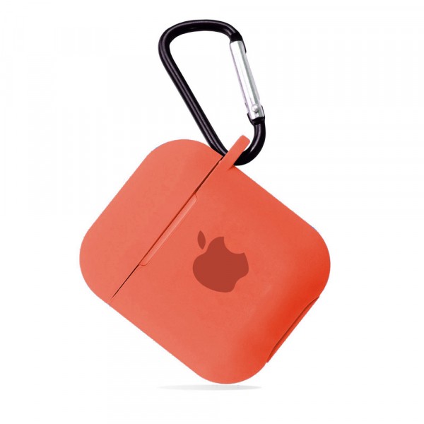 Чохол для AirPods Silicone Case Logo (Papaya)-0