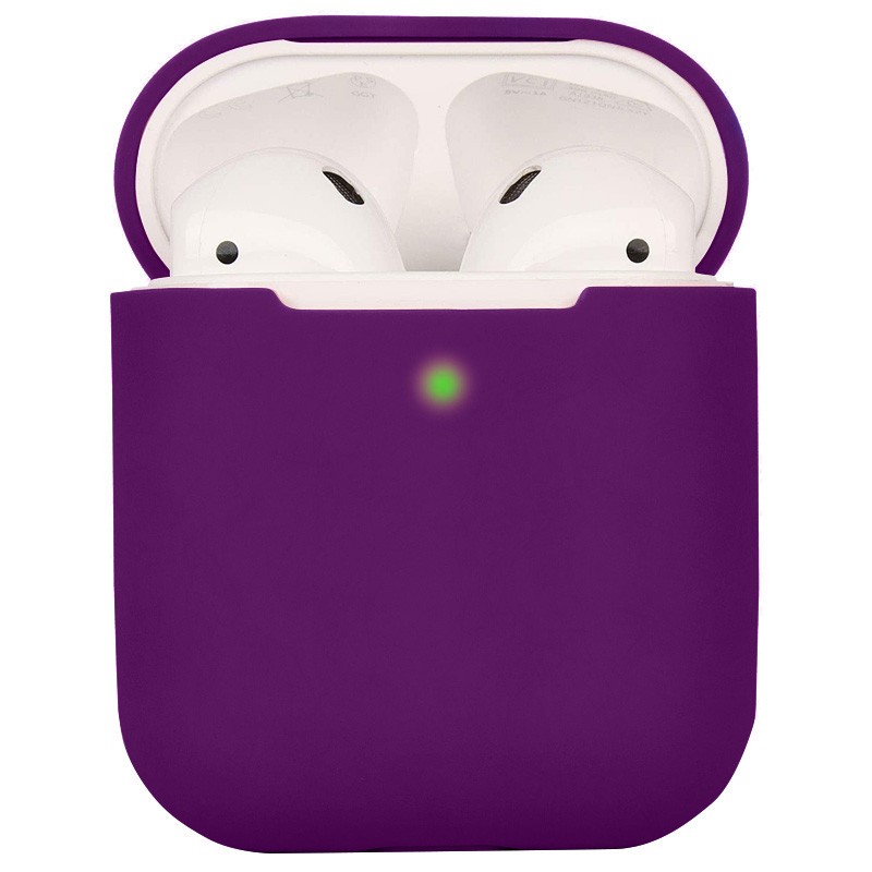 Силіконовий футляр для AirPods 1/2 (Grape)-0