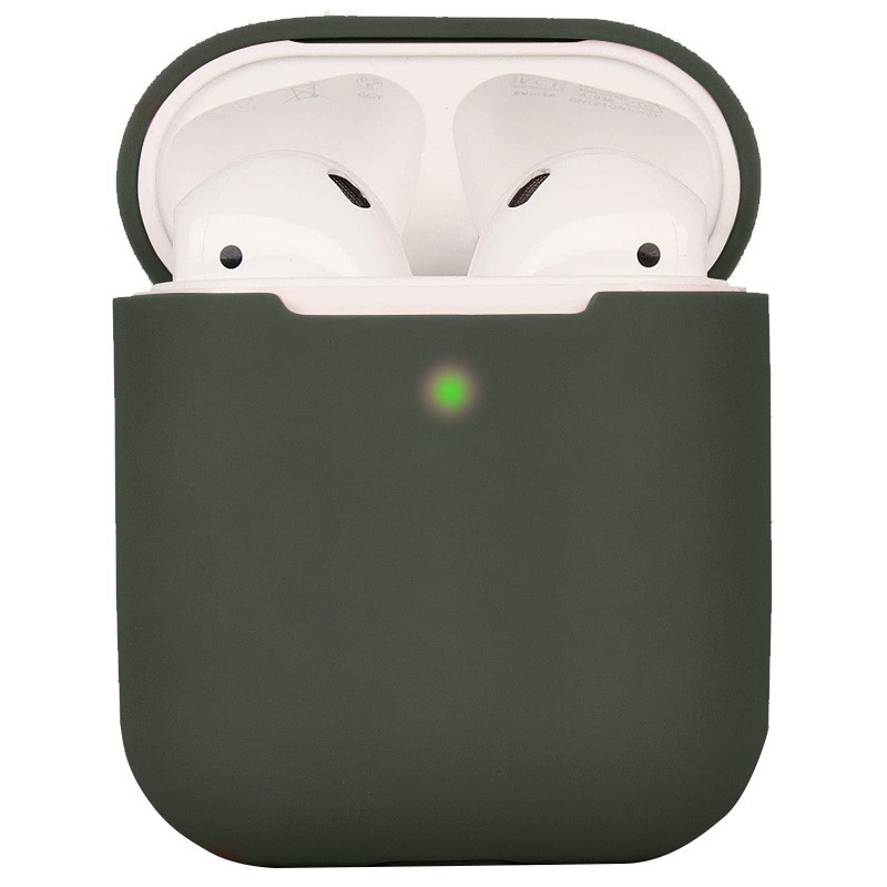 Силіконовий футляр для AirPods 1/2 (Olive)-0